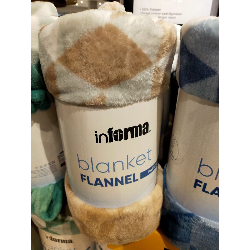 INFORMA Selimut Flanel/Selimut Hangat/Selimut Hotel/Selimut Lembut-Type P - KREM