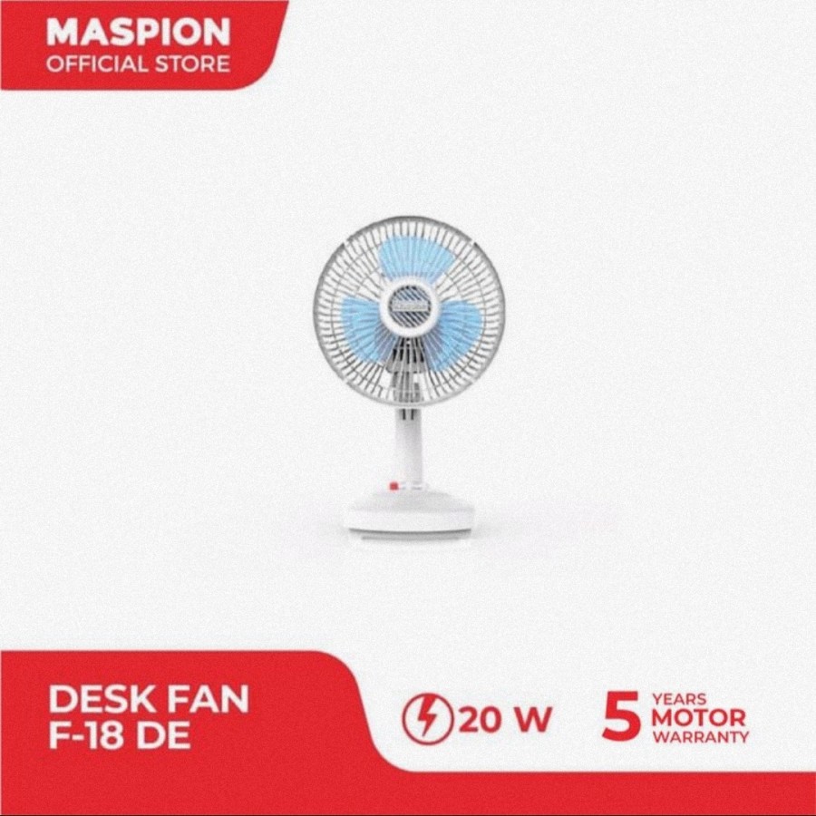 MASPION F 18 DE - Kipas Angin Desk Fan 7&quot; / Kipas Angin Meja 7 inch