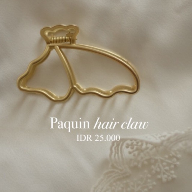 Ark.co - PAQUIN Hair Claw jepit rambut gold butterfly