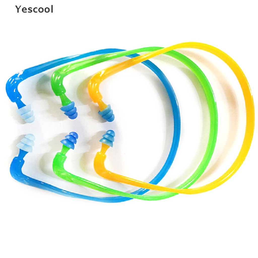 Yescool 1Pc Ear Plug Pelindung Telinga Mengurangi Suara Bising Warna Acak