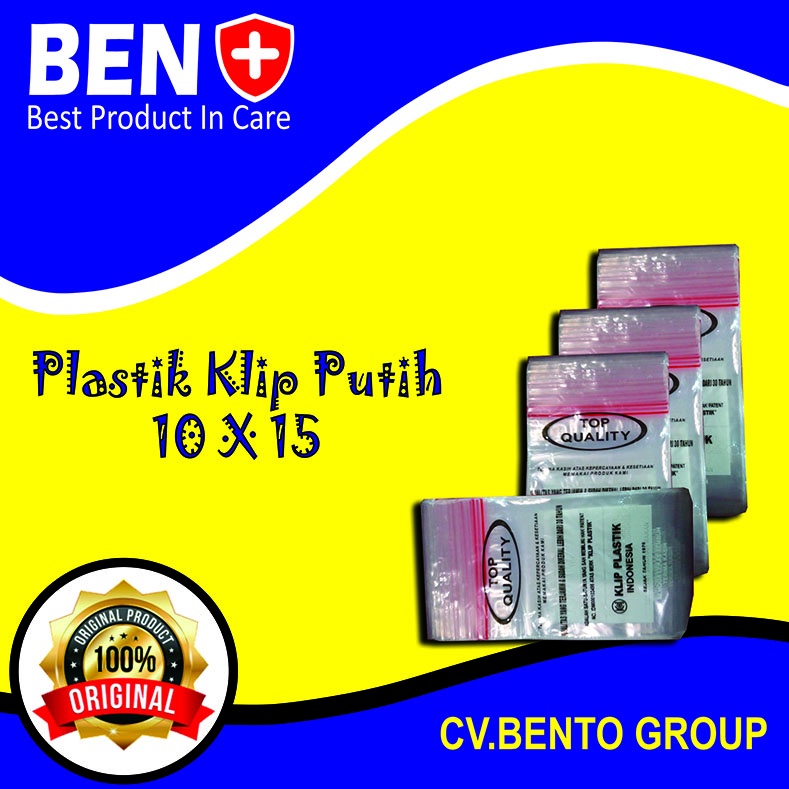 Plastik Klip Obat 10x15 putih