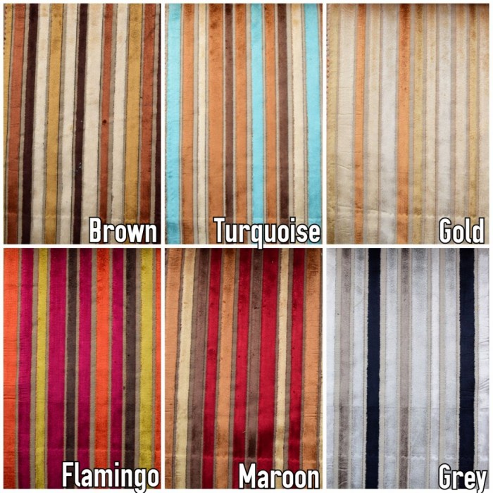 Bahan Kain Beludru Sofa / Jok / Kursi Jati Ukir Motif Salur - Roselli ~ yst31