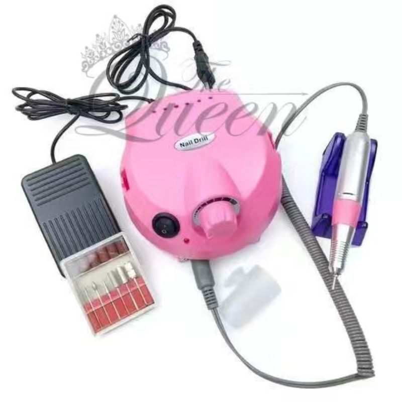 35000RPM Electric Nail Drill Alat Kikir Kuku Elektrik Nail Art Polish Machine Pro Electric Nail Drill Machine Mesin Kikir Kuku Profesional