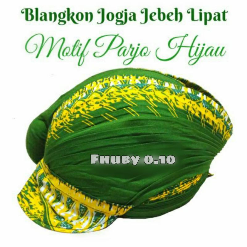 Blangkon Jogja Lipat Jebeh Parjo Hijau