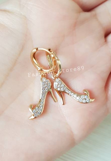 Anting Import mewah xuping / anting heels import xuping mewah cantik perhiasan lapis emas 18k