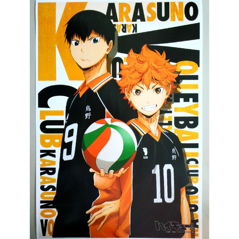 Poster Anime Haikyuu 2 Hinata Shoyo Kageyama Tobio Karasuno Merchandise