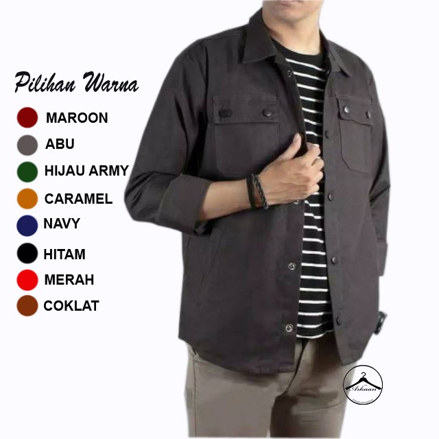 [BAYAR DI TEMPAT / COD ] Semi Parka Pria / Jaket Semi Parka Trucker Original Termurah