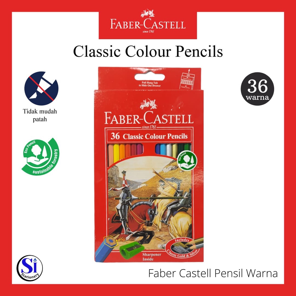 

Pensil Warna Faber castell/Classic Colour Pencils FABER CASTELL 36L/ 36 warna