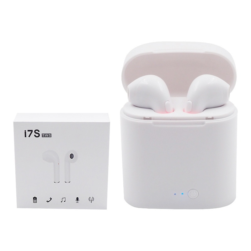 cod★ready★ Headset putih hitam i7s TWS Dual Earphone  Airpods With Charger murah Untuk Semua Hp Termurah globallagilaku