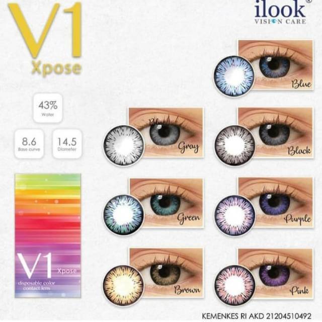 HARGA OBRAL ( Normal ) : EYEZONE V1 COLOR 14,5 MM