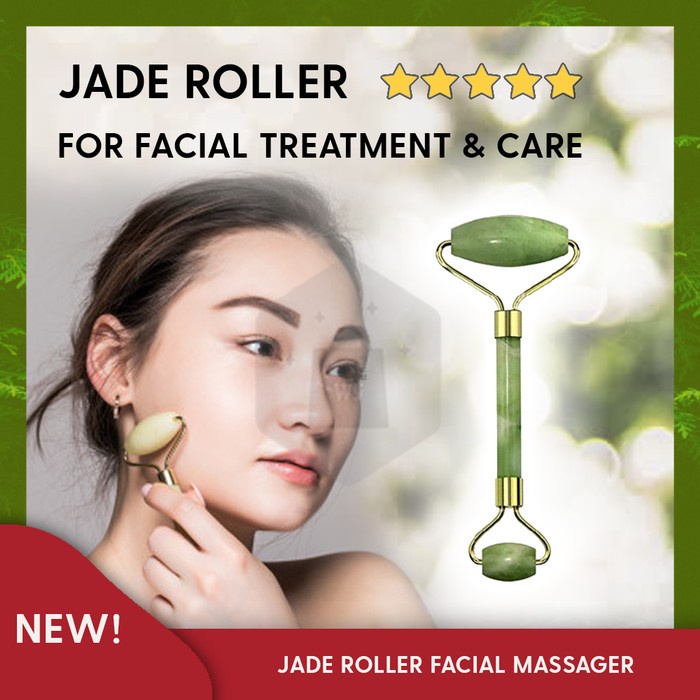 Jade Roller Facial Treatment Care Alat Pijat Muka Wajah Jade Roller