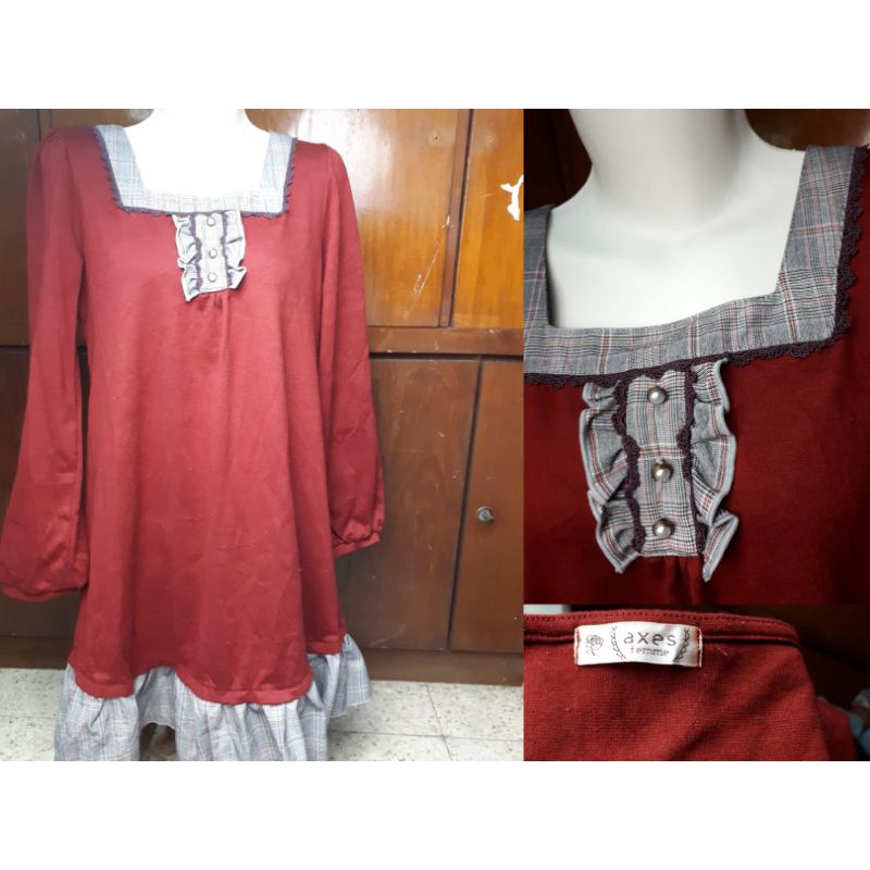 [FREE]Axes Femme/New with tag sesuai brand japan kawaii dress top