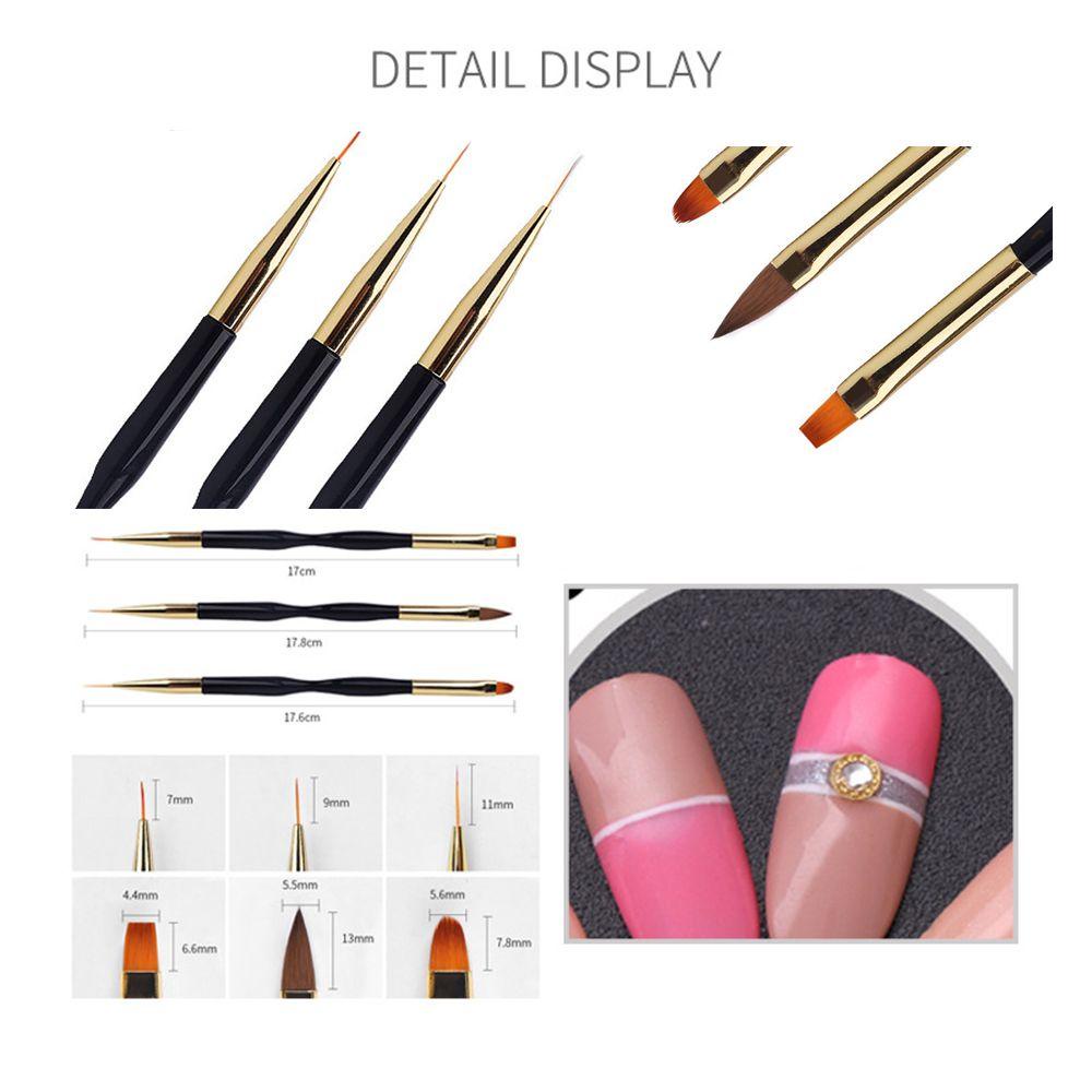 R-flower 1PC Nail Liner Lukisan Pen Fashion Nail Art Brush UV Gel Detailing