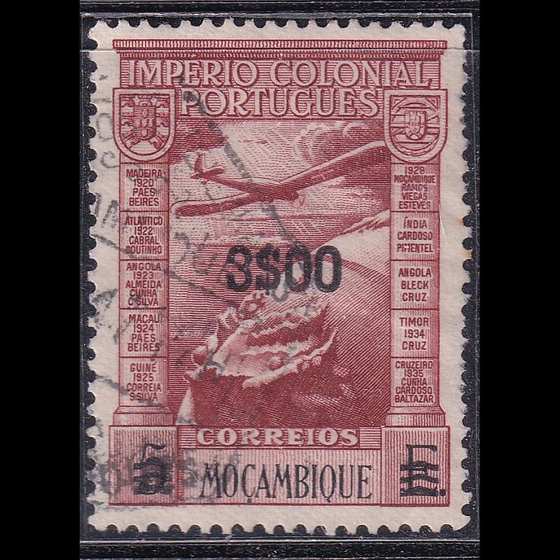 

Prangko Mozambique 1946 - Airmail - Issue of 1944 Surcharged