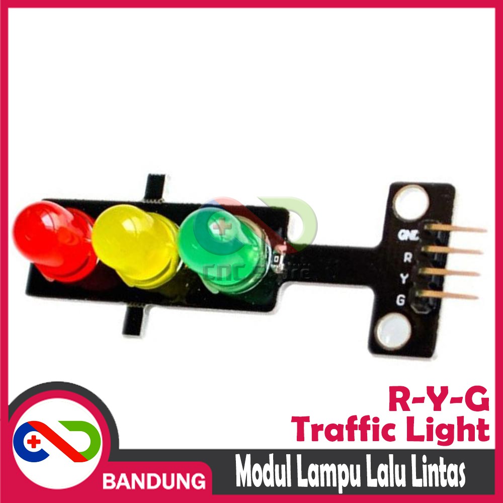 MODUL LED LAMPU LALU LINTAS TRAFFIC LIGHT MODUL 5V 8MM R-Y-G ARDUINO