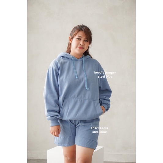 Hoodie Jumper Steel Blue