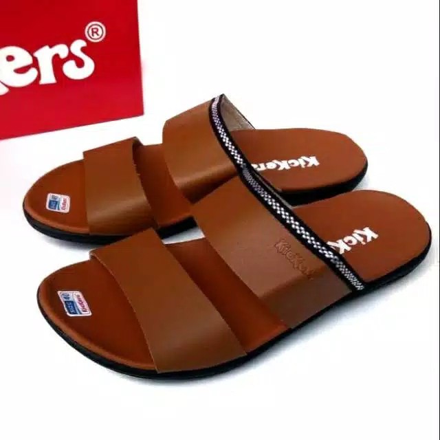  SANDAL  PRIA  SLOP SLIDE KICKERS DI  JAMIN KUAT Shopee  