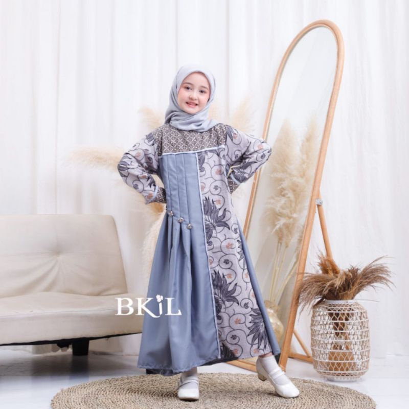COUPEL ANAK Yumna Dress Hem Anak Couple Gamis Anak Batik Hem Anak Batik Moderen