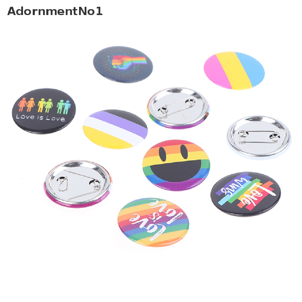 (AdornmentNo1) Lgbt Bros / Pin Bentuk Jari Tangan Pelangi Bahan Metal Untuk Aksesoris Denim / Pakaian