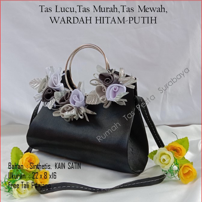 TAS PESTA SATIN WARDAH MODEL CLUCTH DAN SLEMPANG TERMURAH KESAN MEWAH DAN ELEGAN BEST SELLER