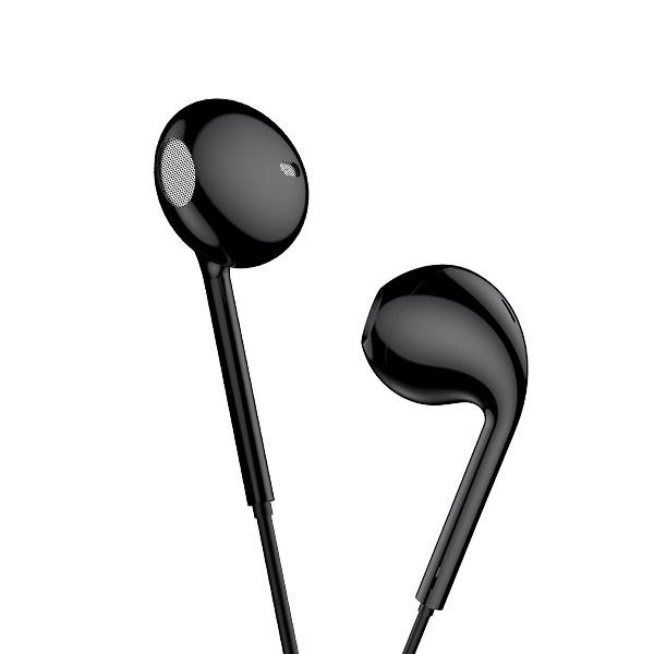 (SERUNI) NEW EARPHONE ROBOT RE10 Wired semi in - ear clear and comfortable-HITAM
