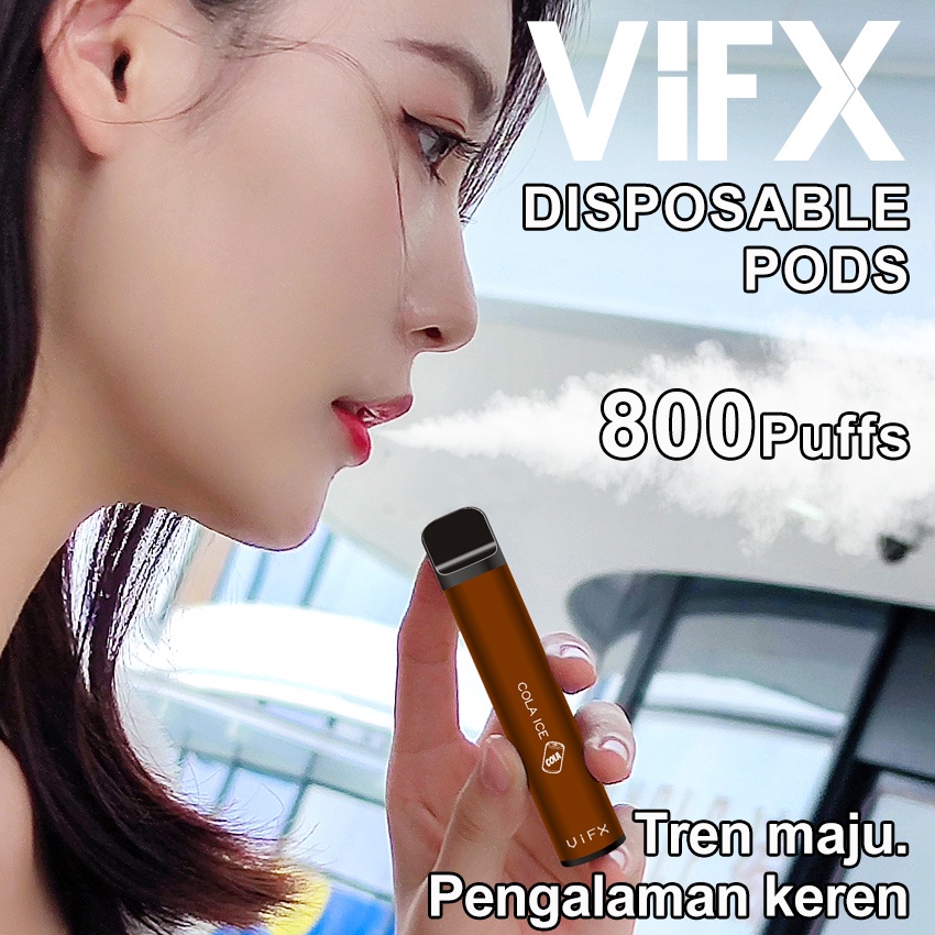 ViFX 800Puffs Disposable Pods Original 100% Ice Mango Flavour Vapee sekali pakai