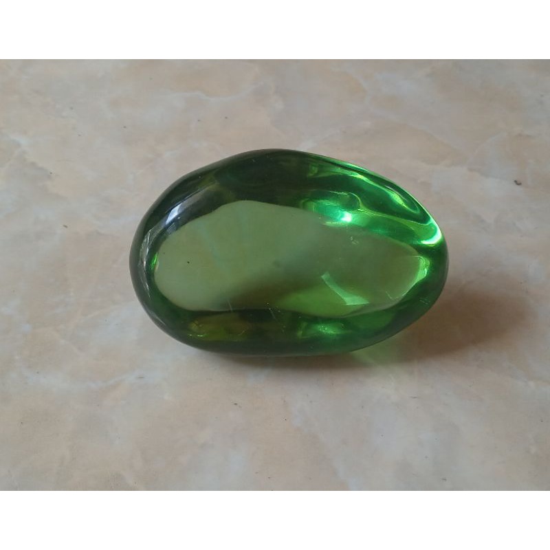 Obsidian tumled hijau muda