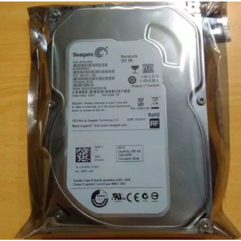 Harddisk SGT 250GB Internal PC