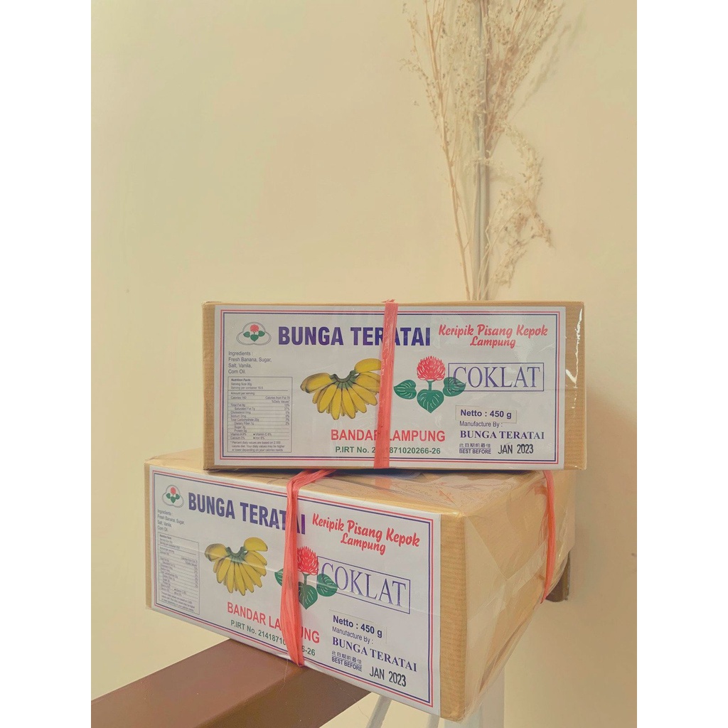 

Keripik Pisang Cokelat Bunga Teratai 450gr