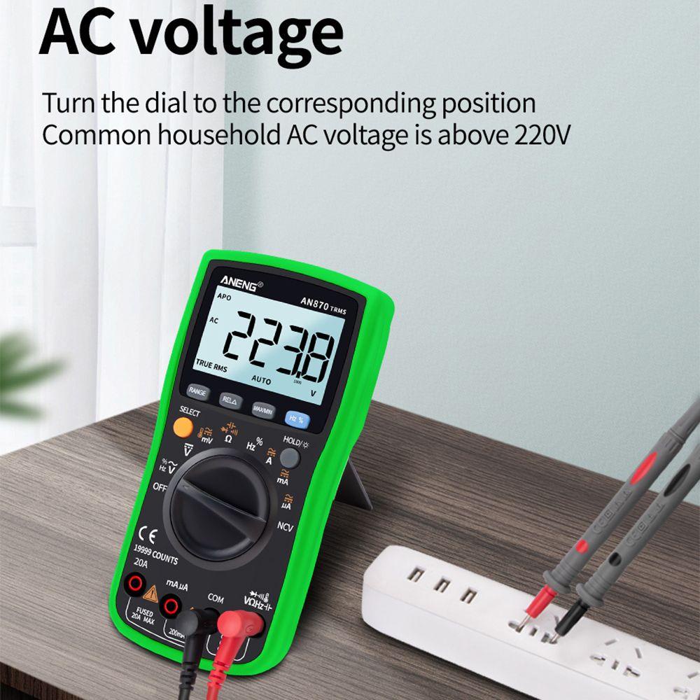 Solighter Digital Smart Multimeter Multifungsi 19999hitungan AC/DC Digital Profesional Meter
