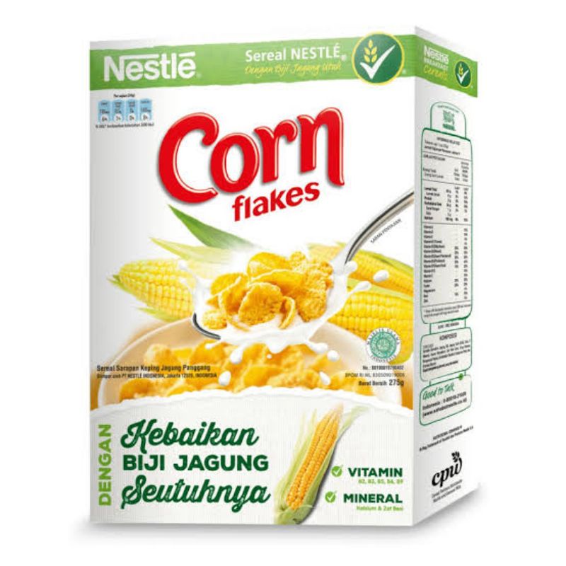 

Nestle Corn Flaxes Cereal 275g Sereal Biji Jagung Utuh