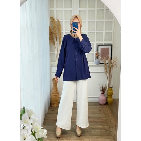 ATASAN SHAKILA 371 JUMBO BIGSIZE ATASAN KERJA NGANTOR POLOS MURAH OOTD MUSLIM STYLISH CASUAL