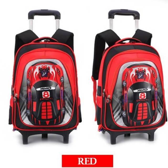  Tas  Trolly Sekolah Anak Mobil Sport 3D motif Timbul 3 