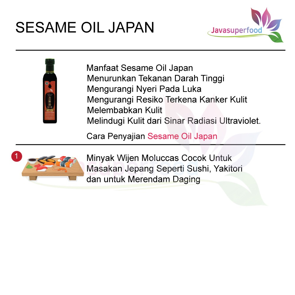 MINYAK WIJEN JAVA SUPER FOOD 250 ML / SESAME OIL JAPAN