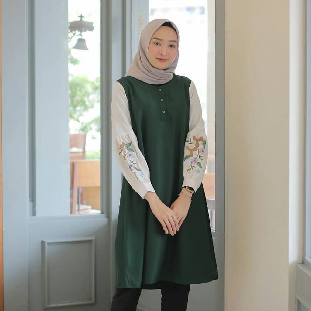MARTHA TUNIK Baju Atasan Tunik Model Terbaru 2020 Tunik Bordir Tunik Polos Simple Kekinian