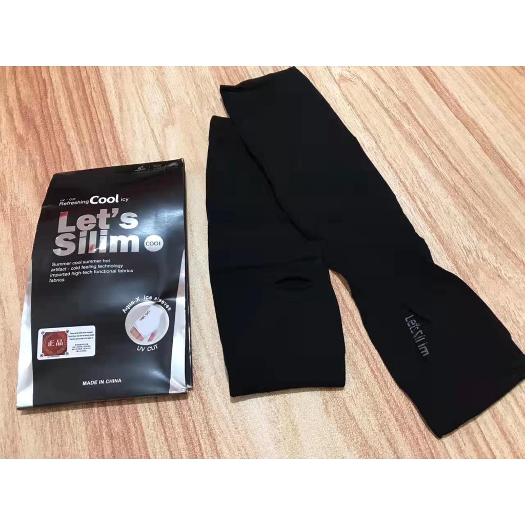 LETS SLIM Manset Tangan Korea / Pelindung Lengan Panjang / Arm sleeve Warna - Hitam