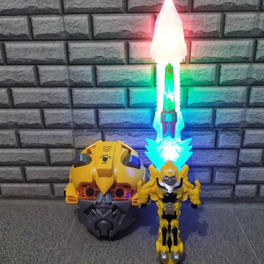 Mainan Set Topeng &amp; Pedang Transformers - Paket Cosplay Bumblebee Anak Edukatif