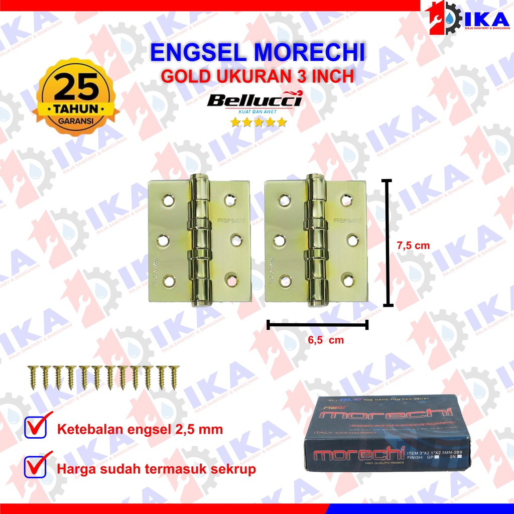 ENGSEL TEBAL  3 4 5 MORECHI BY BELLUCCI GROUP JENDELA PINTU IRON BESI KUAT HIGH QUALITY GARANSI 25TH