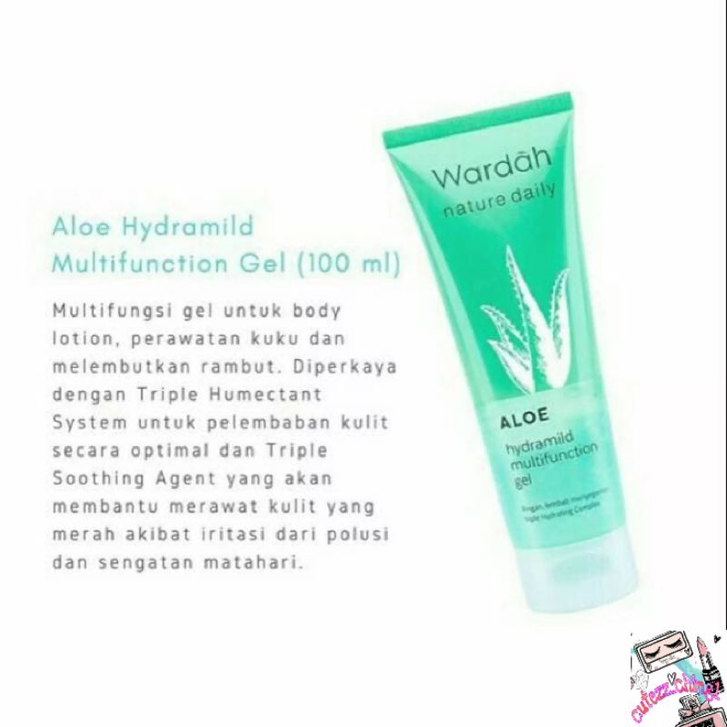 ☃Cutezz_Ching1☃Wardah Nature Daily Aloe Hydramild Multifunction Gel 100 ml