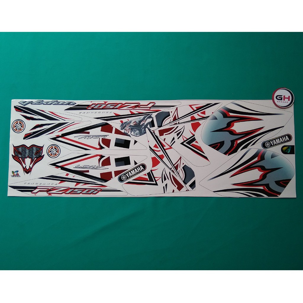 Striping Motor Vixion NVL FZ150i Putih