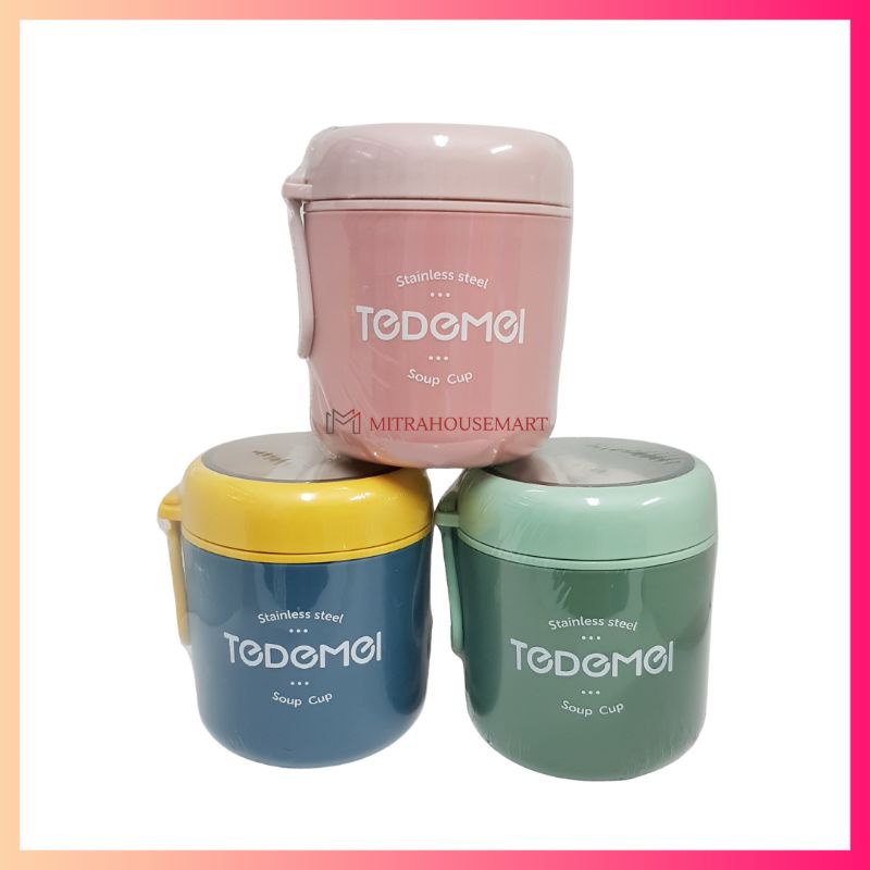 Jual Portable Soup Cup Stainless Steel Tedemei Termos makanan Shopee
