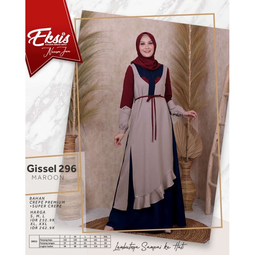 GAMIS TERBARU 2021 SEPLY GISSEL 296 MAROON