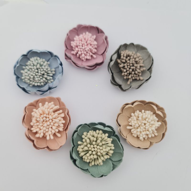 BUNGA SUEDE KOREA (no.19)  5cm perPAK BESAR