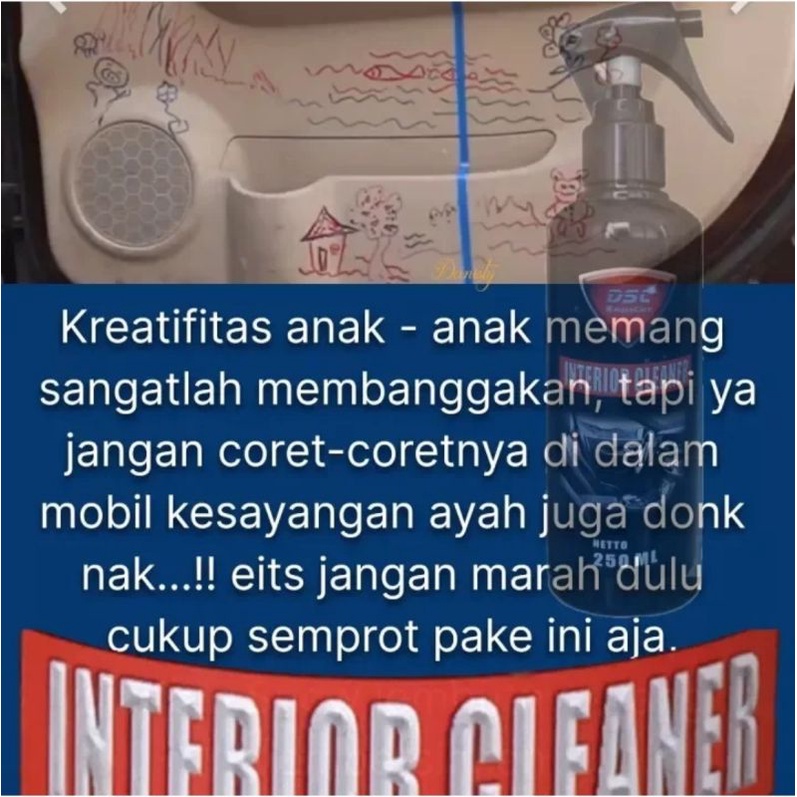 Pembersih interior mobil dsc ukuran 250ml /all cleaner multifungsi / interior cleaner / dashboard / bludru / jok kulit