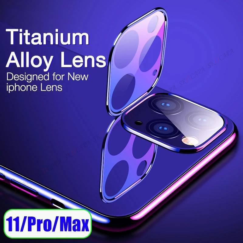 Tempered Glass Pelindung Lensa Kamera Belakang Bahan Titanium Alloy Untuk iPhone 13 Pro Max Mini