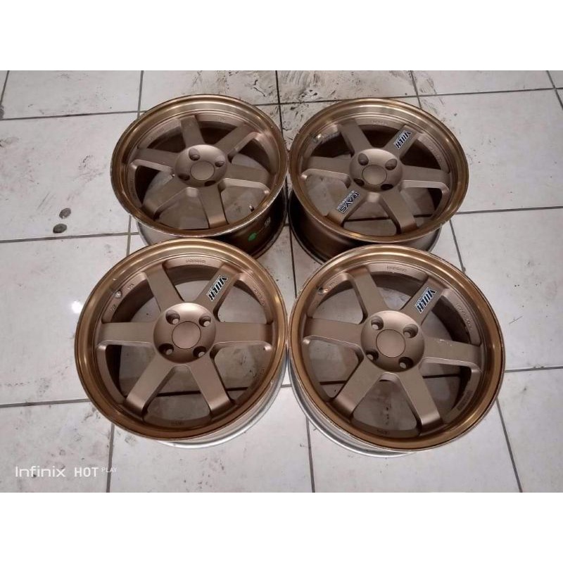 Volk rays ring 16 lebar 7 pcd 4x100 ET40 Bronze