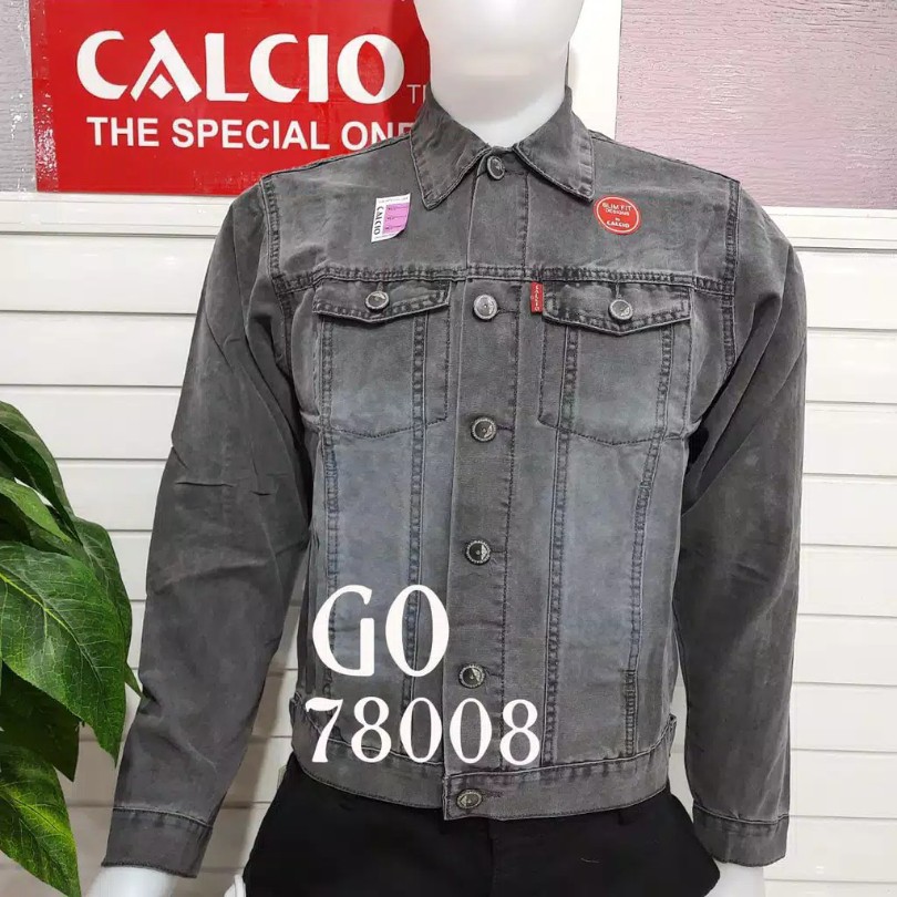 gos CALCIO+ JAKET COWOK JEANS RESLETING &amp; BERKANCING 100% Original-RES1(SLIMFIT)