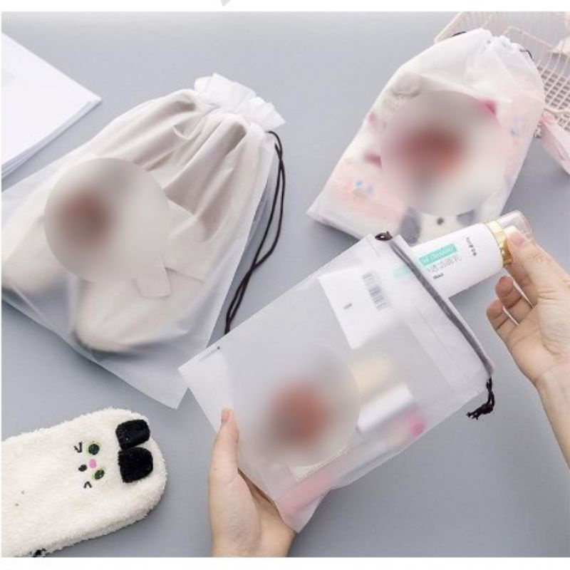 Travel Pouch Organizer Bag Tas Serut Tempat Penyimpanan Alat Make Up Mandi Waterproof Anti Air