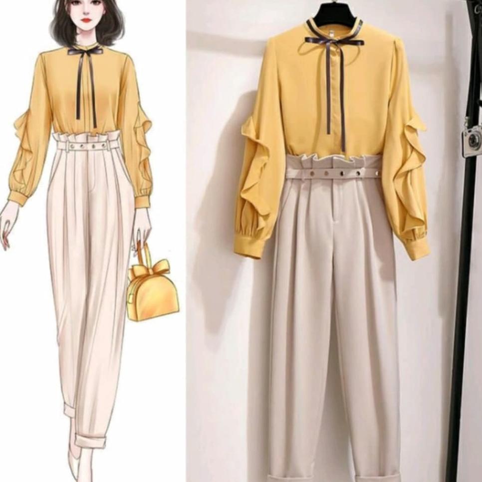 Bagus Banget.. Baju Muslim Wanita Ootd Wanita Set Hijab Nomi Set 2in1 Setelan Remaja Wanita Kekinian