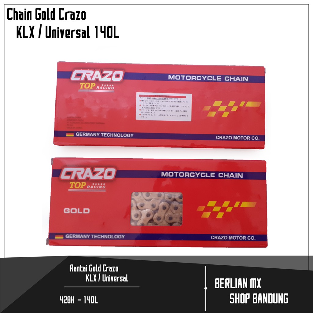 Rantai Gold Crazo Universal 428H - 140L